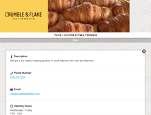 Tablet Screenshot of crumbleandflake.com